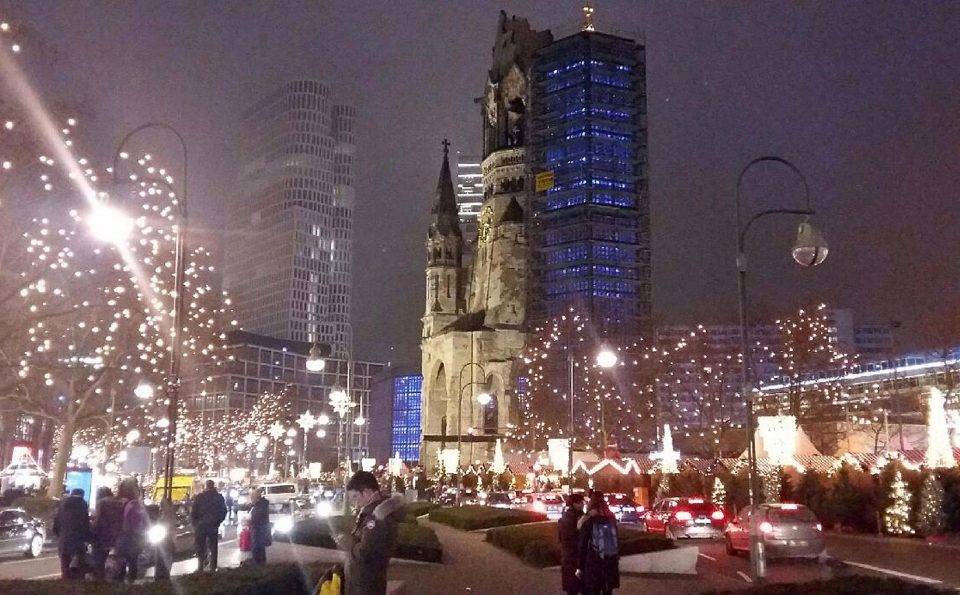  The festive market had been a picture of calm just hours before the horror rampage, as shoppers milled around its stalls