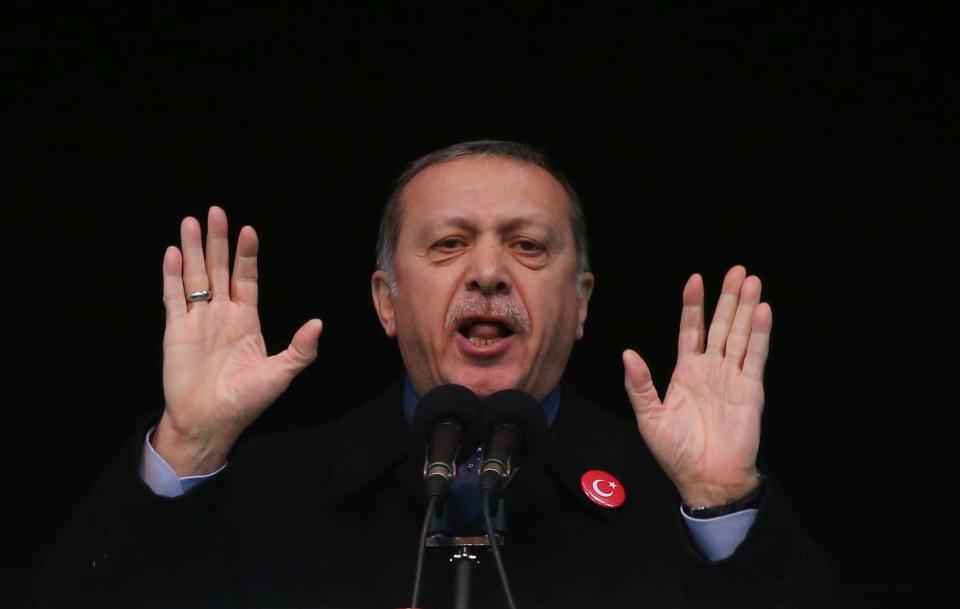 The Turkish leader also claimed to have proof that the US had at some stage supported the jihadi group