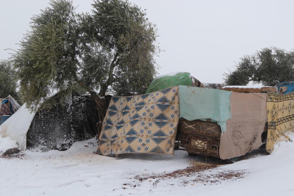 Displaced Syrians are living in harsh conditions relying on food aid to survive