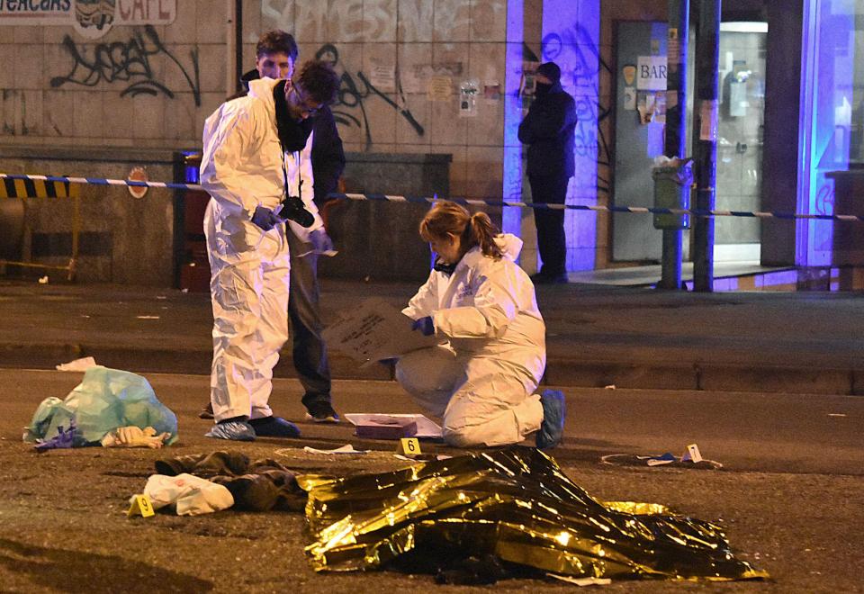 Amri is said to have pulled a pistol from his backpack and begun firing at officers 
