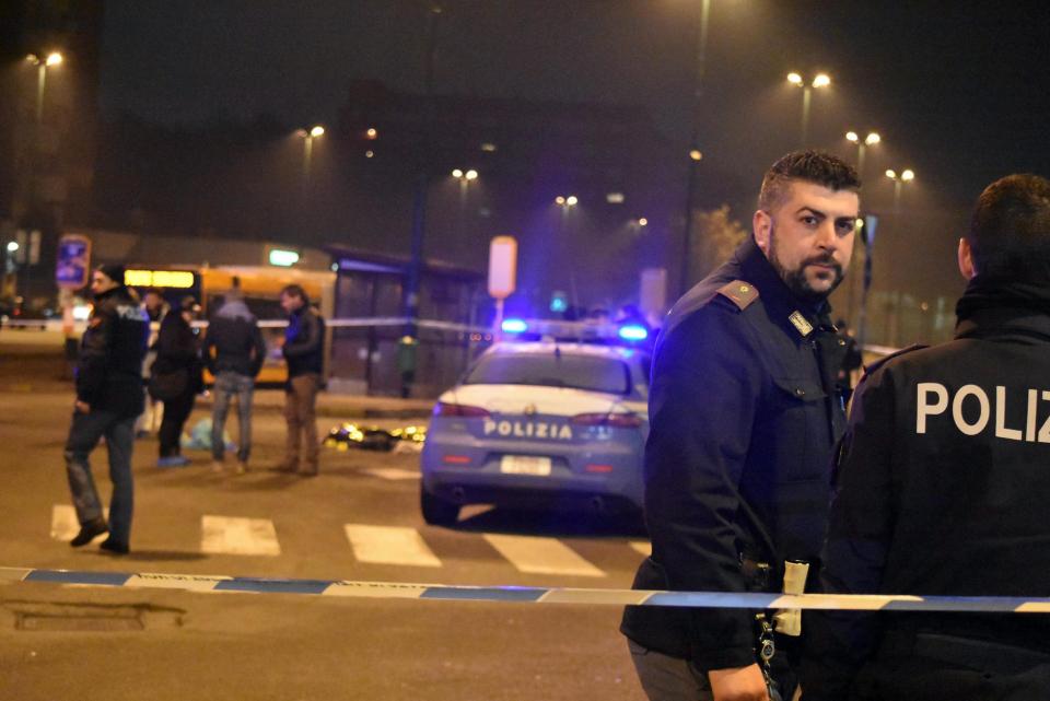 Scata's colleague Cristian Movio was struck in the shoulder by a bullet and wounded