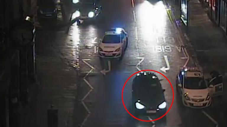 The dramatic Christmas Day incident was captured on CCTV 