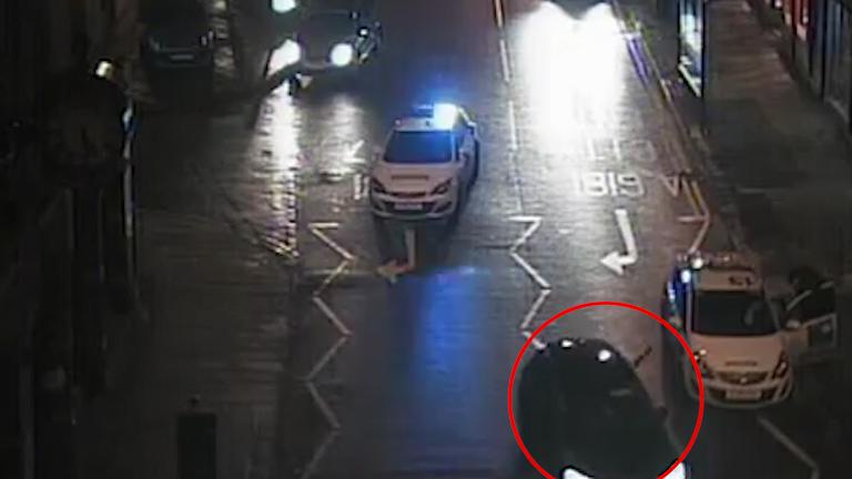 A policeman and a member of the public were in the car at the time of the shooting