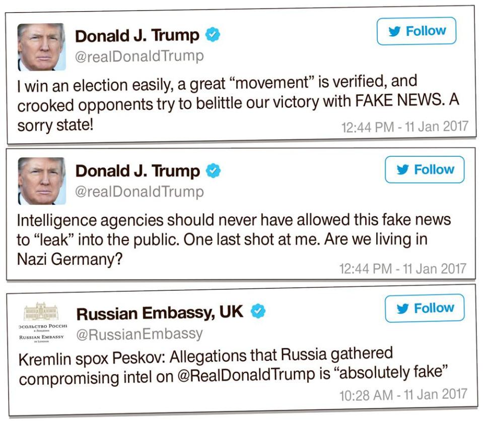 Donald Trump and Russian Embassy tweets