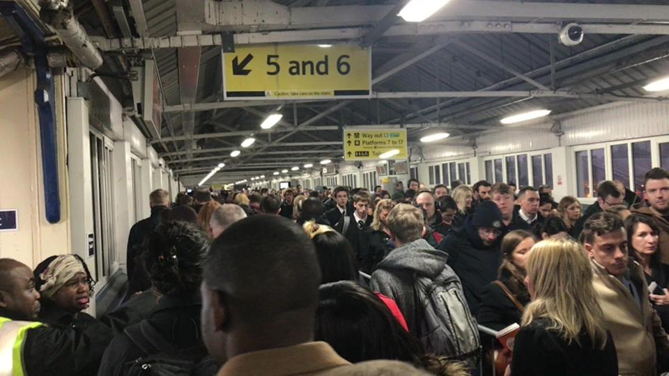 It was travel misery for those at Clapham Junction who were forced out of the busy station