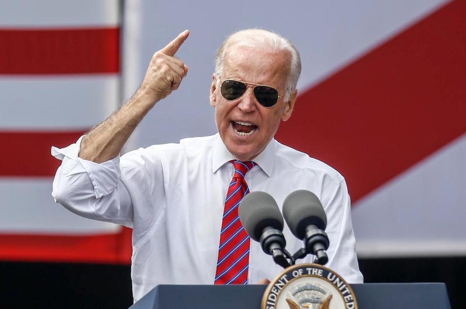 US Vice President Joe Biden has slammed Donald Trump's stance over Russian hacking claims 