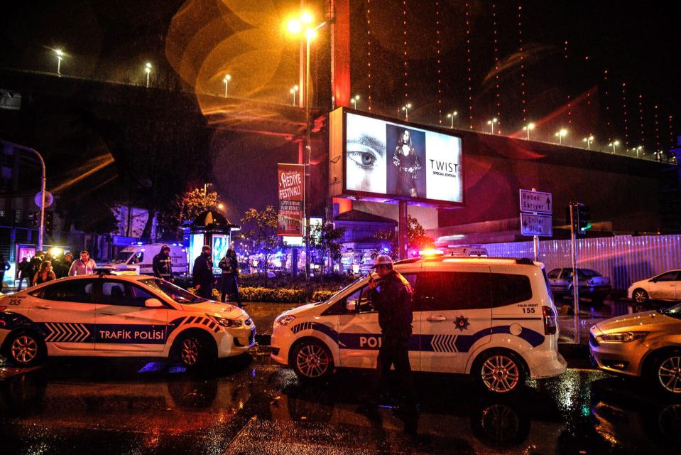Emergency services rushed to the scene after 39 people were shot dead, with dozens more injured