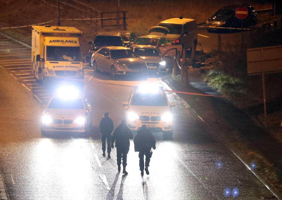 The shooting was revealed when police released a statement five hours after the section of motorway was closed