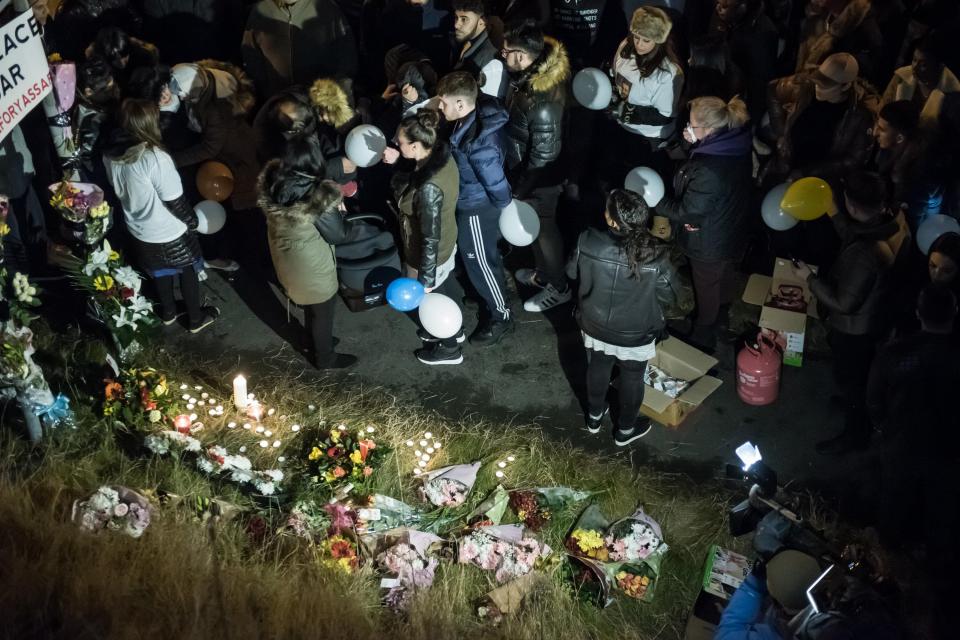  The vigil which began at around 7pm lasted for around 30 minutes before the crowd dispersed