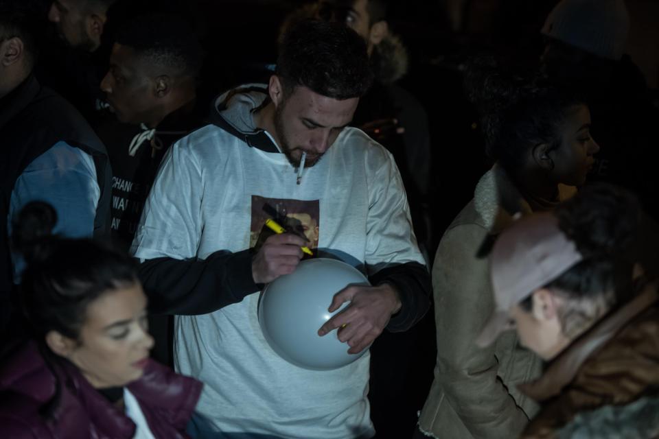  Special messages were written on the balloons, and around 70 were released as a special tribute