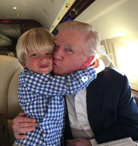 Donald Trump's son shared the tender moment the President elect shared with his grandson Tristan