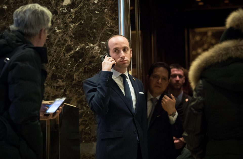 Stephen Miller, senior policy advisor to President-elect Donald Trump, at Trump Tower