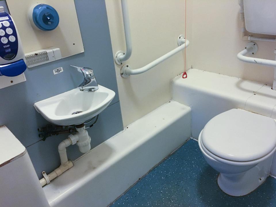  Inside the new unisex toilets