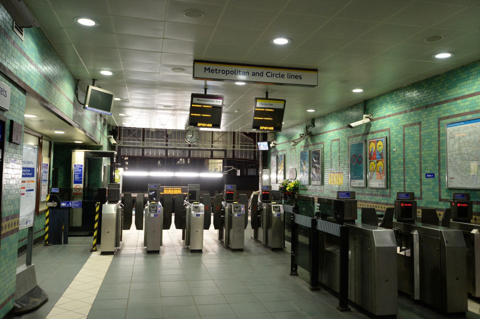 Stations were left deserted on Monday morning