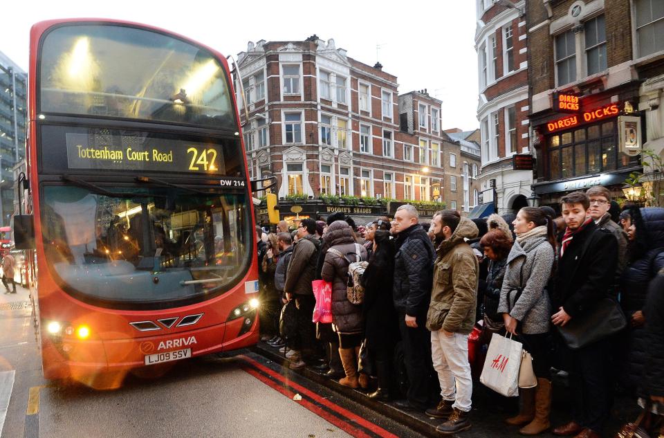 People caught buses, walked or cycled to work instead
