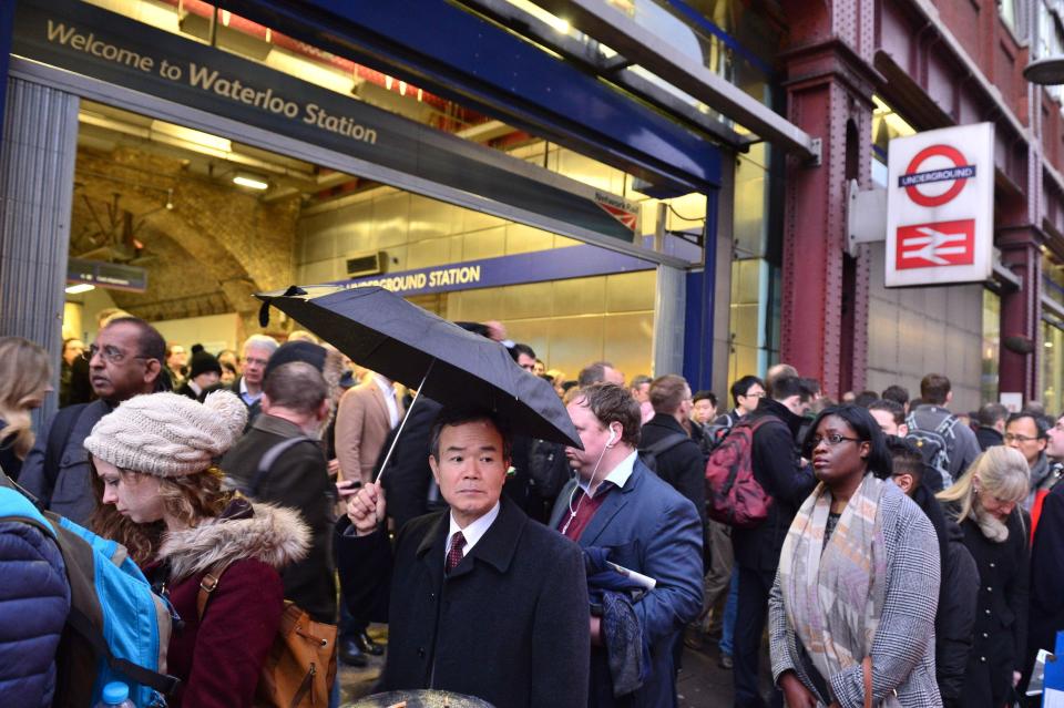 Commuters at Waterloo station were caught up in massive delays after station staff walked out