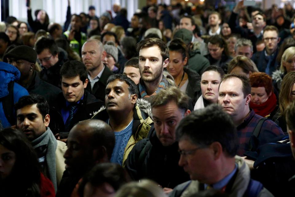 Passengers did not appear to be happy with the situation
