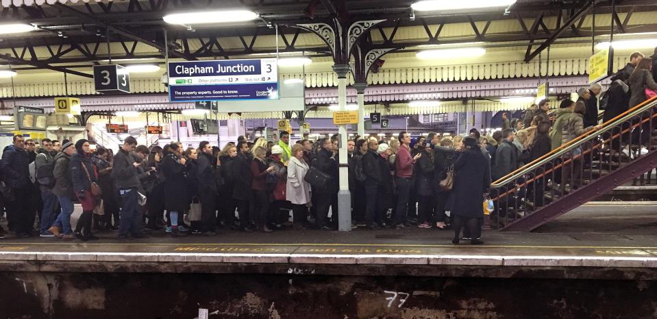 Commuters at Clapham Junction were made to evacuate the station due to overcrowding and fire safety fears