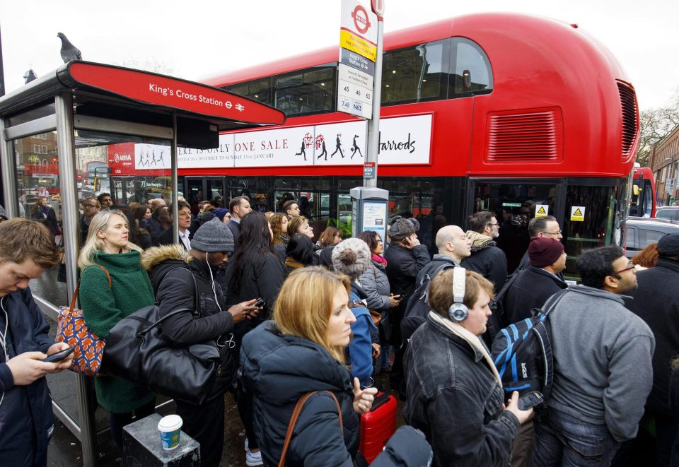 Mondays strike ground the capital to a halt as millions struggled to make it into work