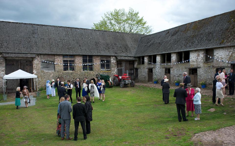  Before it was destroyed the barn provided the ideal backdrop for garden parties