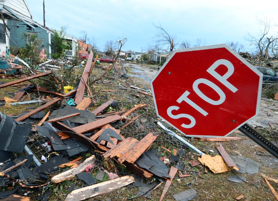 Dozens of homes have reportedly been damaged in the city of Hattiesburg 
