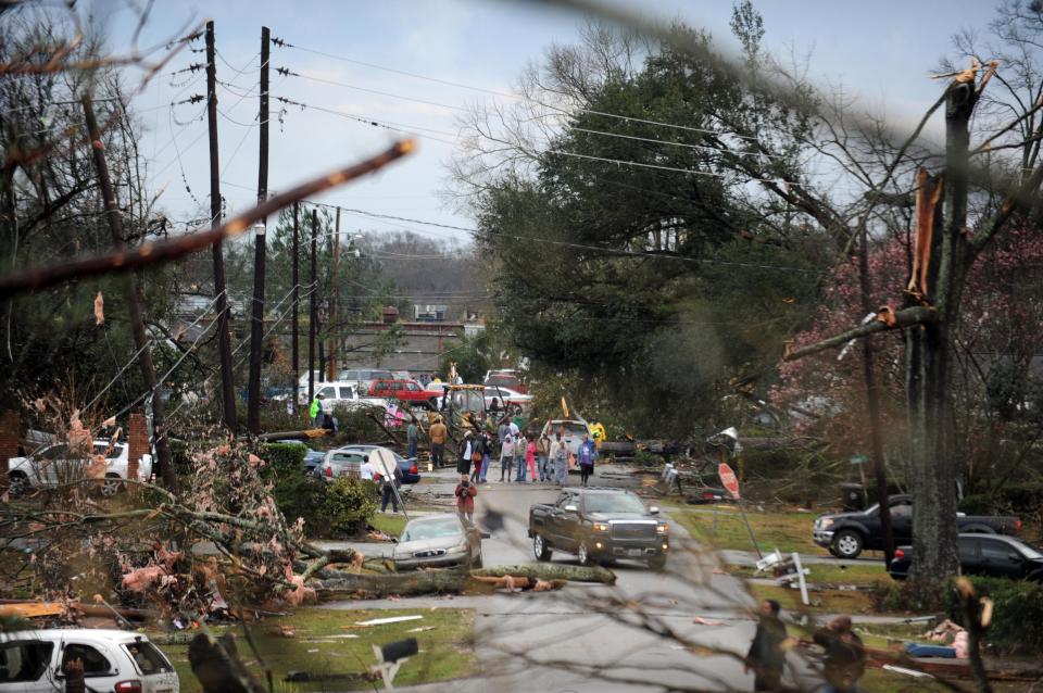 Hattiesburg was hit by a tornado early on Saturday morning leaving many residents homeless 