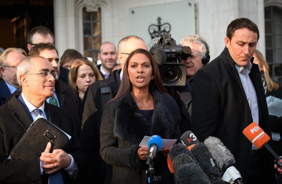 They agreed with a High Court judgment in a case brought by former model and investment manager Gina Miller