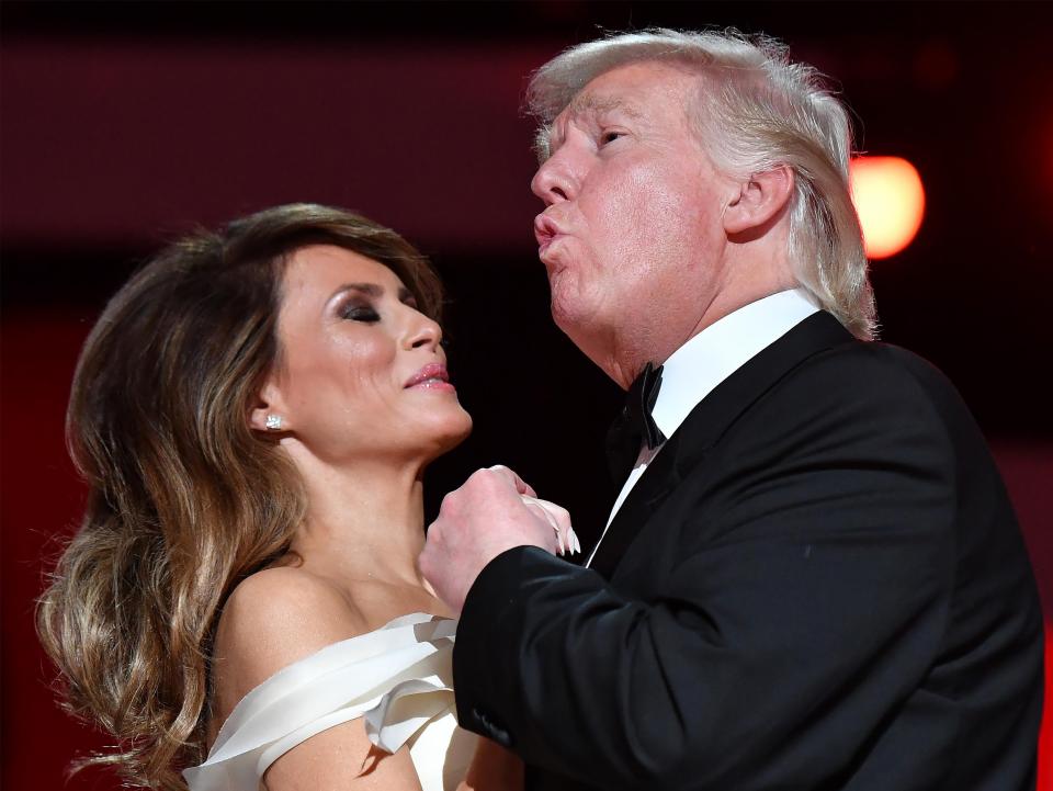  Melania Trump with the President. Talk show host Chelsea Handler said she would tell Donald to 'F*** off'