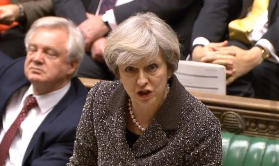 The PM said the government would resort to 'other arrangements' if the Commons blocked Brexit in 2019
