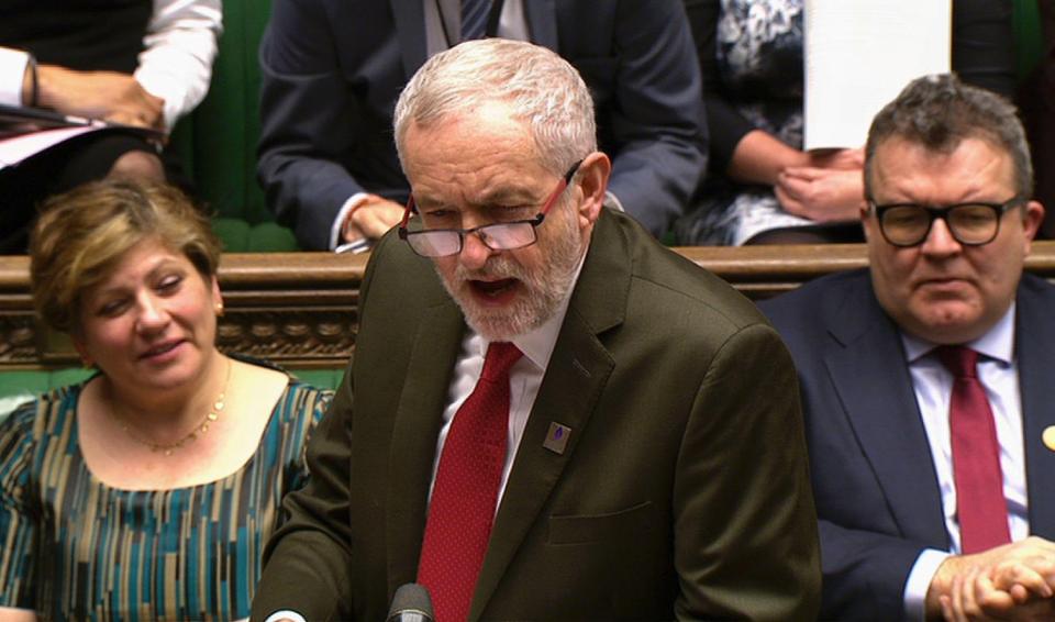 Jeremy Corbyn vowed to push it to a vote with the support of pro-EU Tory MPs
