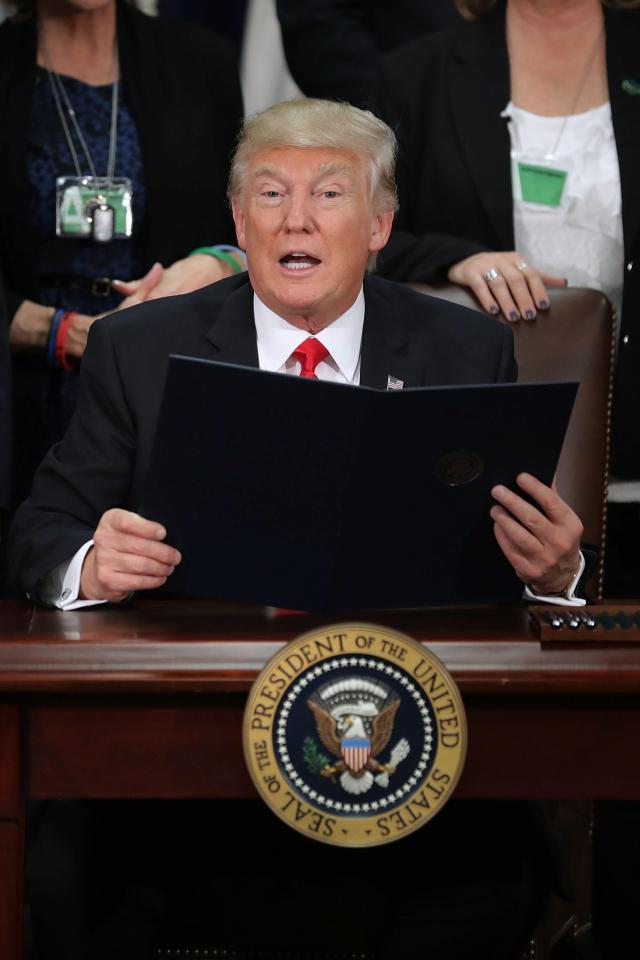  Trump also signed an order calling for an end to cities and States giving 'sanctuary' to illegal immigrants