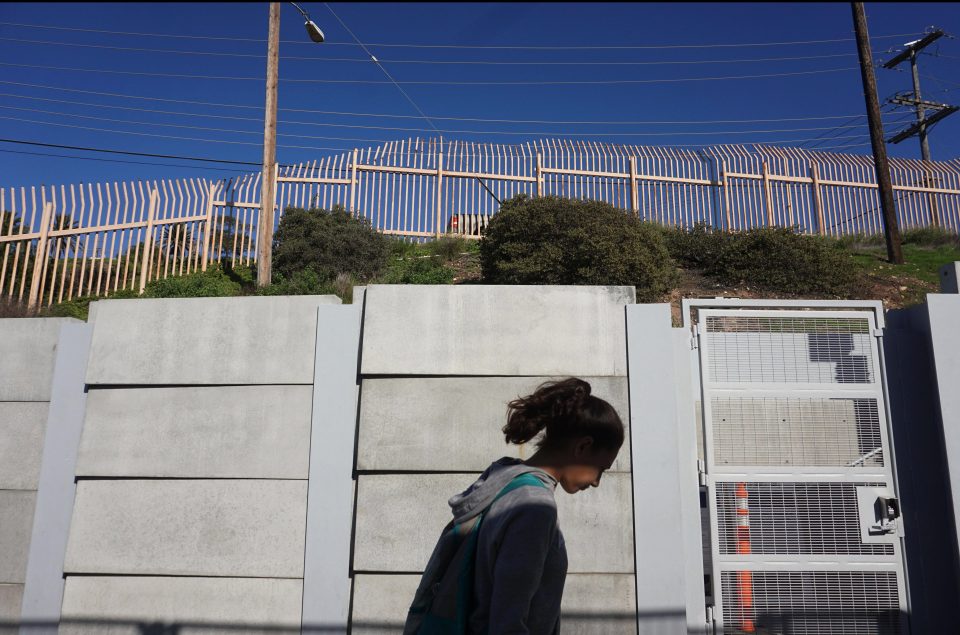 The existing wall along part of the US-Mexican border in San Ysidro, California