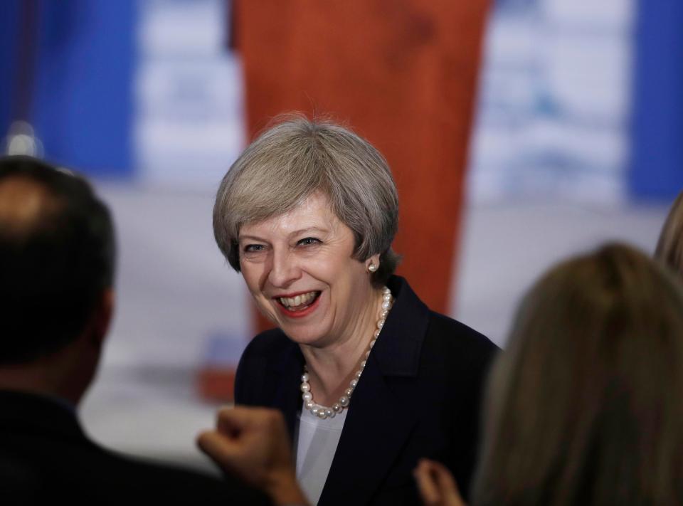  Theresa May was given a warm welcome by Republican lawmakers