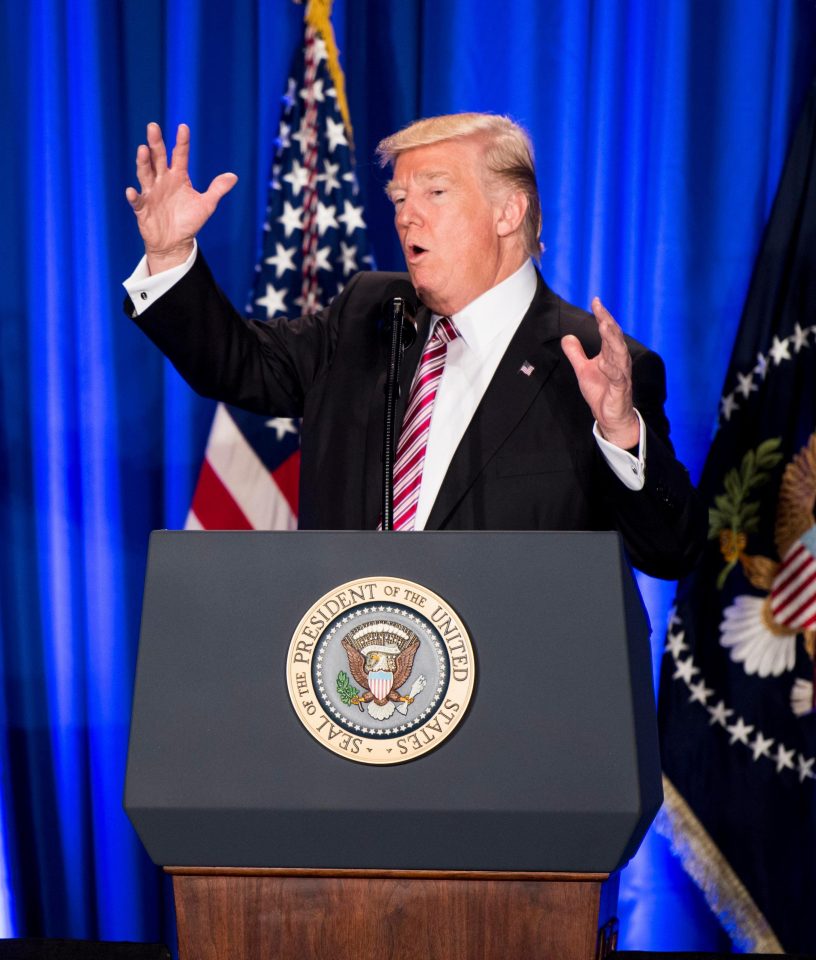  Earlier Mr Trump addressed senior Republican Party congressmen. Mrs May hopes to build a similar relationship with Trump as Margaret Thatcher had with President Reagan