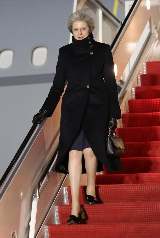  She arrived from Philadelphia where she spoke to a crowd of Republican lawmakers