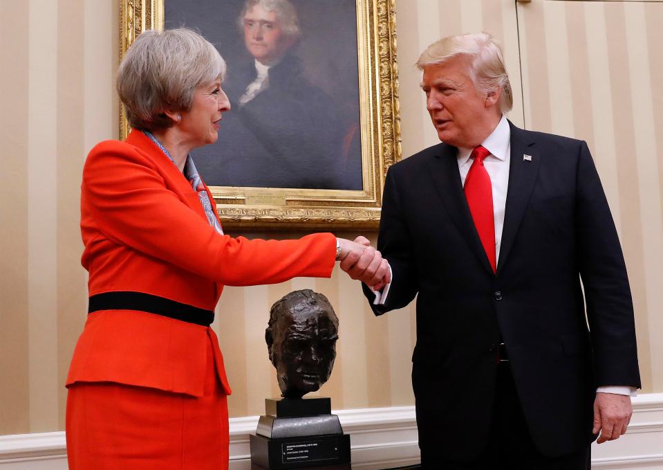 Theresa May and Donald Trump
