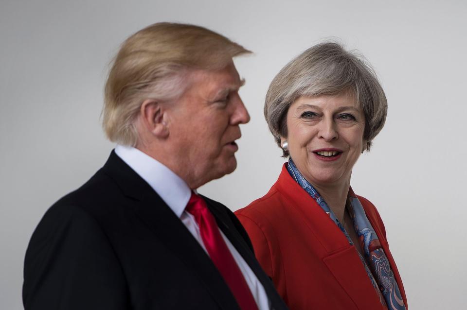 Donald Trump and Theresa May 