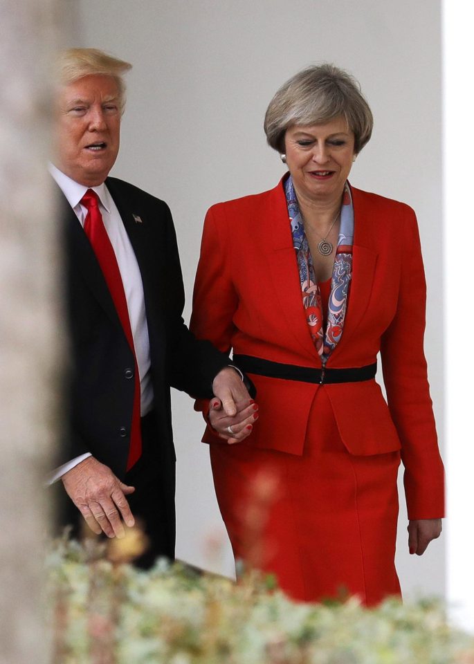 Donald Trump and Theresa May 