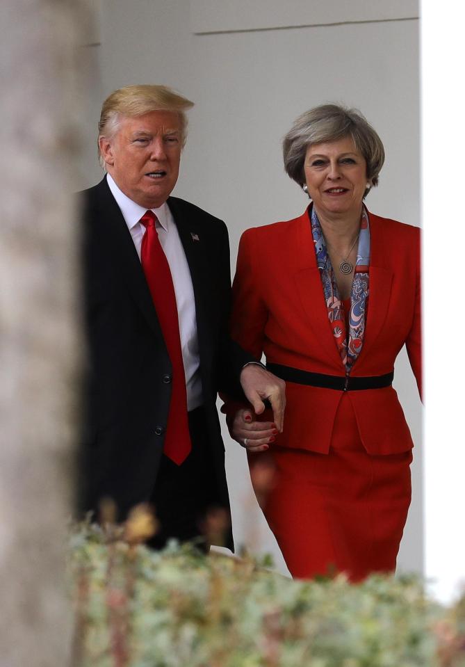 Donald Trump and Theresa May 