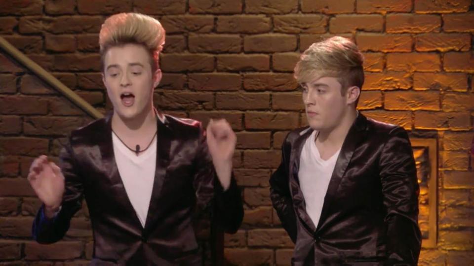  The twins sparked another row with Calum following their late night singing