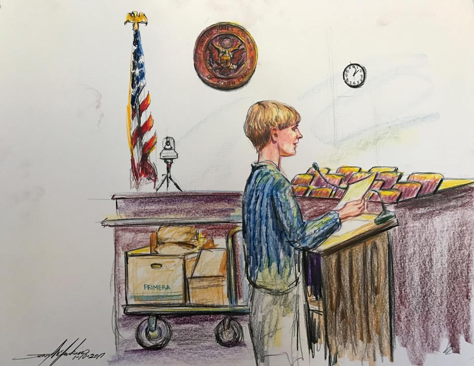  Roof was stoic in the dock as the sentence was delivered