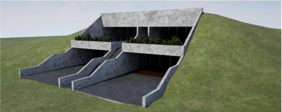 Each of the bunkers will be able to protect a family from a nuclear blast and provide shelter during the fallout period 