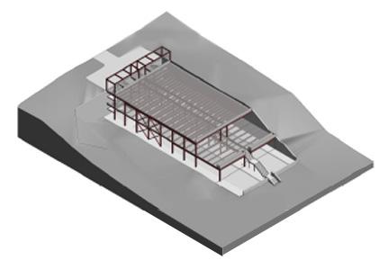 A 3D model of one of more than 500 bunkers on the luxury resort 