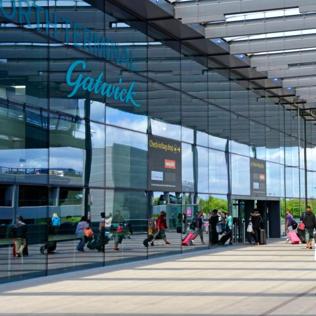 The suspect was arrested by anti-terror cops at Gatwick Airport yesterday