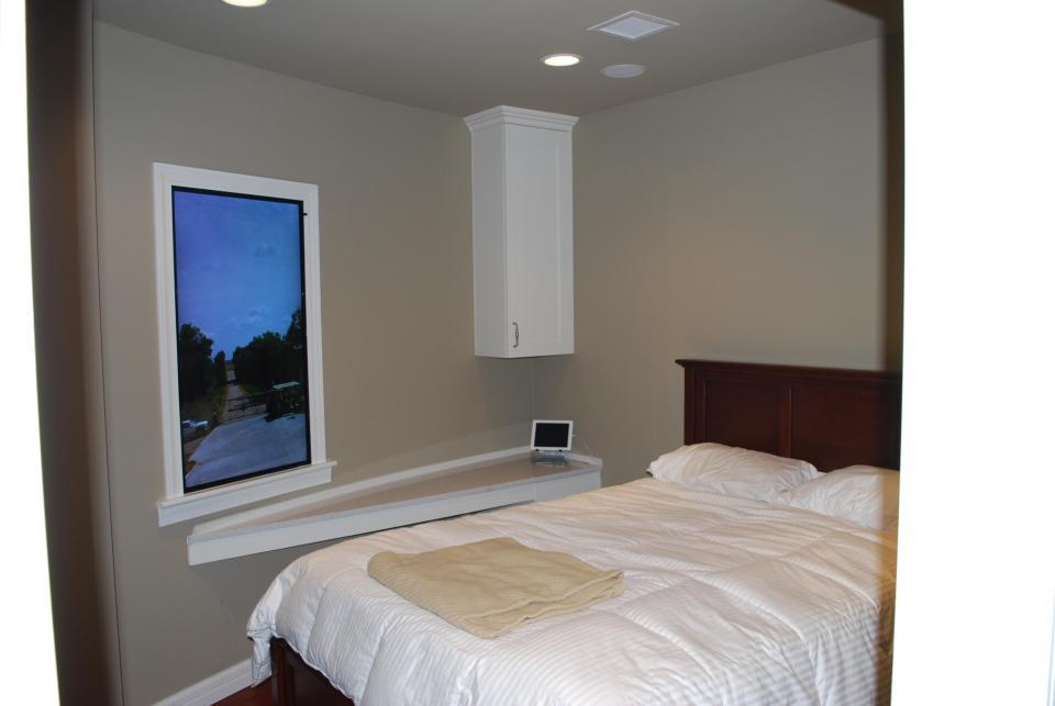 One of the apartment's bedrooms