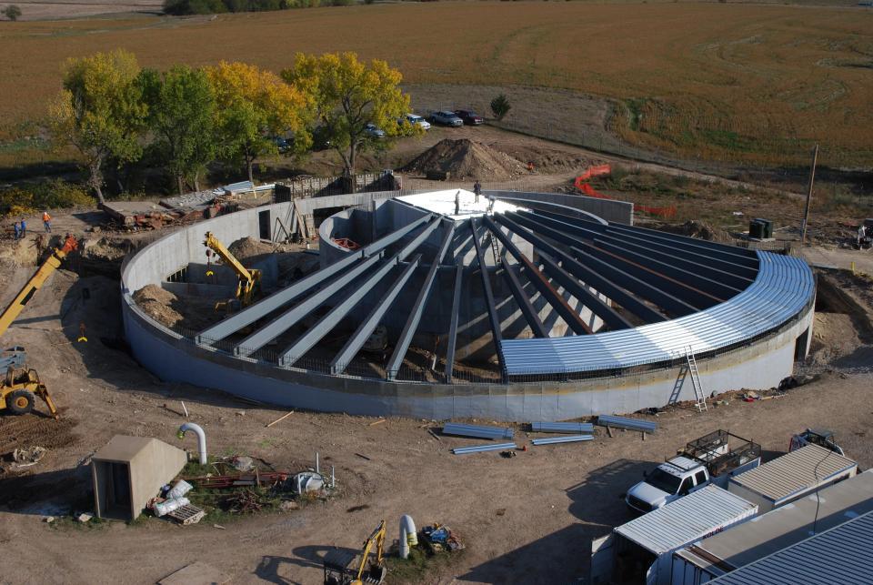 The Survival Condo, pictured being developed, is located in Kansas and caters for wealthy survivalists