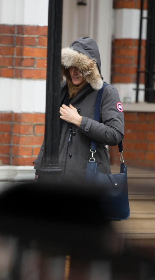  Santa Sebag-Montefiore pictured visiting her sisters flat in Kensington this week