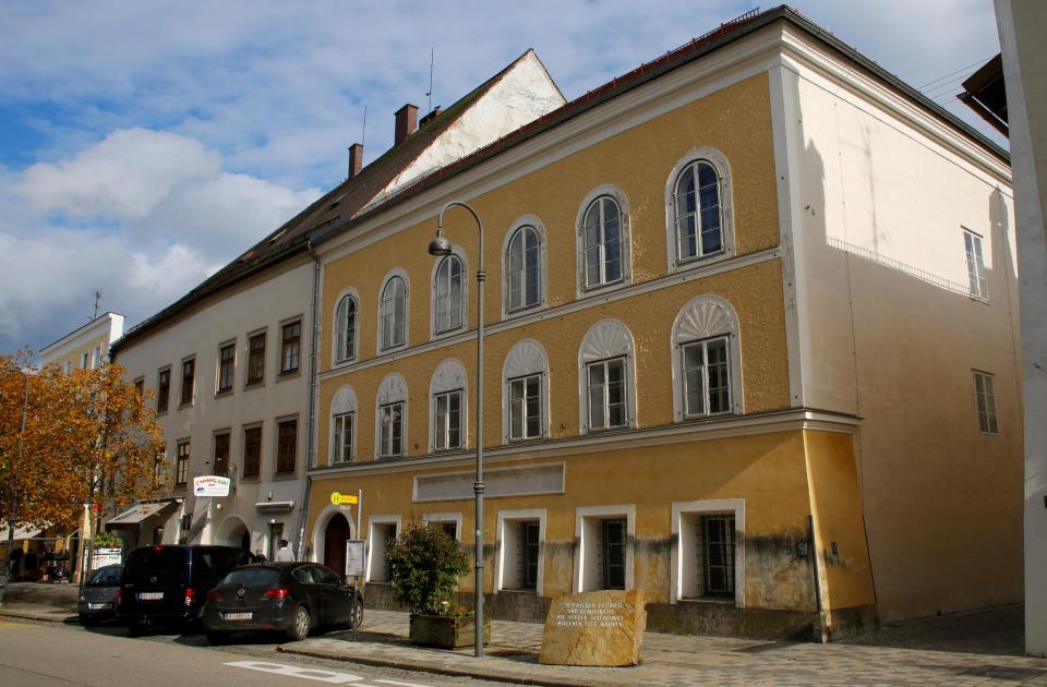  The house in which Adolf Hitler was born is shown here  in Braunau am Inn in October last year, just a few months before the Austrian government bought it