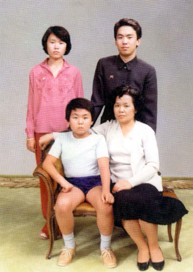 In this 1981 file photo, Kim Jong Nam is seen seated with, Kim Jong-il's former wife's sister's Sung Hye Lang and her daughter Lee Nam Ok and son Lee Il Nam