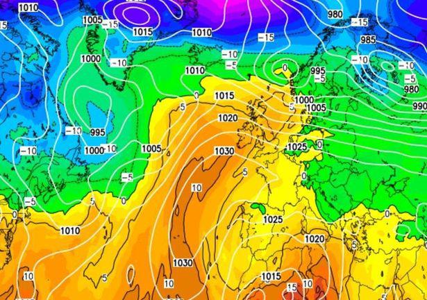 A Caribbean heat vortex will bring unseasonably warm weather to the UK this weekend, with the highest temperatures seen on Monday